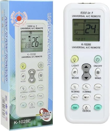 Telecomando Universale per Condizionatore d'aria con Display a LED - 1000 in 1 A/C Controller di Ricambio Compatibile con LG Gree Midea Toshiba Samsung Haier Panasonic Daikin Hitachi Sharp Bosch e