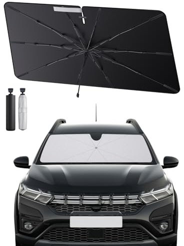 SHAOHAO Compatibile con DACIA Jogger 2022-2025 Ombrellone parasole auto auto parabrezza anteriore pieghevole protezione UV parasole parasole tessuto antipiega DACIA Jogger Accessori