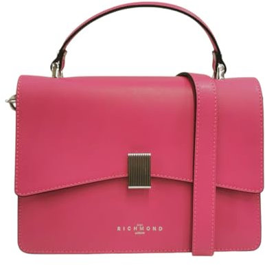 John Richmond Sac à Main Fuchsia Argent en Cuir avec Bandoulière Femme, rose, Taille unique