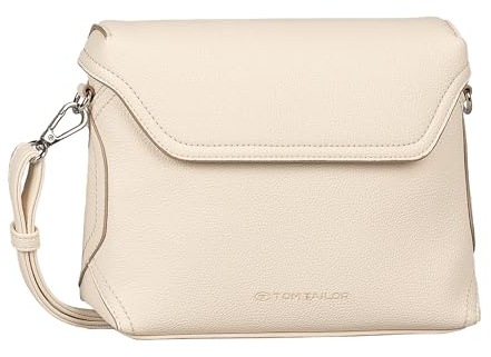 TOM TAILOR Joel Damen Überschlagtasche Umhängetasche Klein Off White