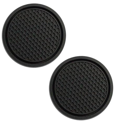 Car Cup Holder Coasters For Spark (Hatchback) 2009 2010 2011 2012 2013-2015,Silicone Auto Mug Mats,Universal Non-Slip Recessed Coaster,Interior Accessories,A/Black
