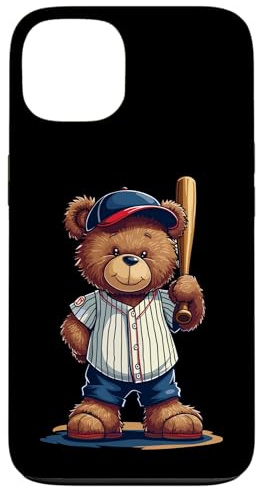 Stylish Teddy Bears Baseball Charm Case for iPhone 13