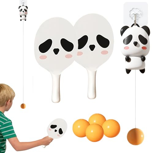 Tennis Tür-Tisch | Pong-Training mit Schläger und Bällen – Spiel mit verstellbarem Ball für die Tür | für und Mädchen Pausenbereich Schule Wohnung Haus