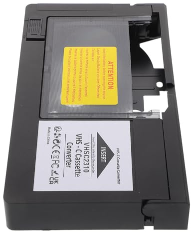 DOITOOL Adaptateur VHS vers Cassette Vidéo 8 MM Convertisseur Vidéo pour Caméscopes, Boîtier Pratique Demi-Longueur pour Conversion et Stockage de Cassettes