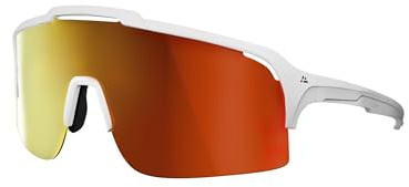 DANISH ENDURANCE TR90 Sonnenbrille, UV400 Schutz, Weiß/Gold Verspiegelt, One size
