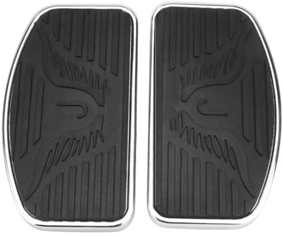 Cale Pieds Moto Repose-pieds avant et arrière larges pour pilote conducteur compatibles avec Yamaha Dragstar Kawasaki. Compatible Honda Shadow(Rear)