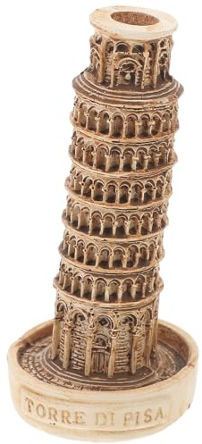 HAPINARY Miniatur Gebäudemodell Schiefer Turm von Pisa aus Kunstharz mit feiner Handwerkskunst, geeignet als stilvolle Schreibtisch Dekoration