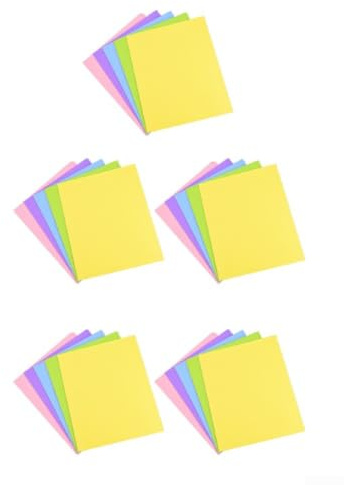 Set med 25 fack för a4 dokumentmapp 5 färger mapp med 3 hål kontorsmapp för skola 320 x 280 mm