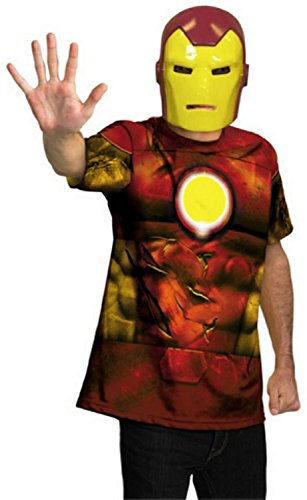Disguise 194750 Iron Man Shirt And Mask Adult Costume Red X-Large - 42-46