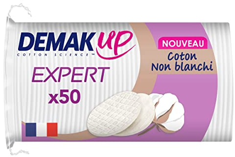 Demak'Up Duo+ - Oval Cotton Pads for Removing Make-Up (4 Packs of 50 each)