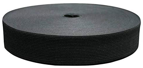 25 Meter Gummiband, 40 mm, schwarz