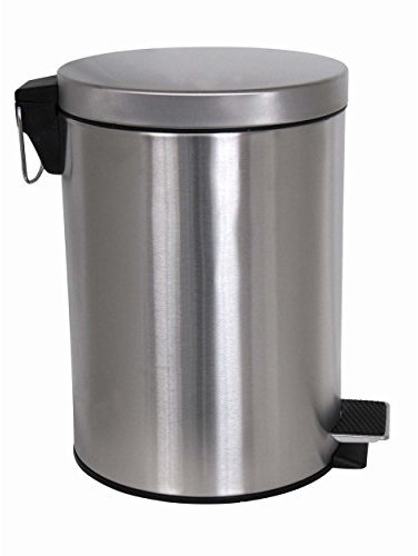 MSV Treteimer Mülleimer Kosmetikeimer Abfalleimer aus Edelstahl 12L - 12 Liter