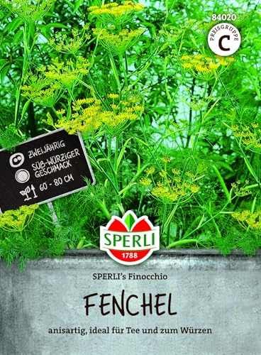 Sperli Fenchelsamen SPERLI's Finocchio 84020, Gemüsesaat | Süß-würziges Saatgut für Tee & Gebäck, aromatischer Knollenfenchel mit zarten, würzigem Geschmack, Fenchel anbauen