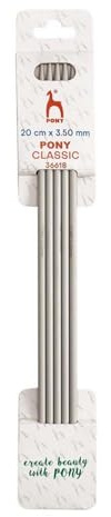Pony Classic Double Pointed Needles Aluminium 20cm 3.5mm - 1pc