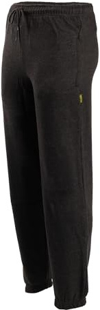 SITE KING Mens Fleece Tracksuit Jogging Bottoms Size 30 to 60 Work Sports Casual (5XL - 58/60 Waist, Charcoal)