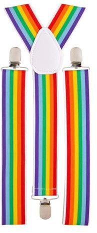 W WIDMANN MILANO Party Fashion 7983M - Hosenträger Regenbogen, Accessoire, Christopher Street Day, Gay Pride, Mottoparty, Karneval
