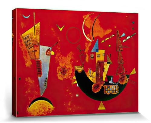1art1 Wassily Kandinsky Poster Mit Und Gegen, 1929 Bilder Leinwand-Bild Auf Keilrahmen | XXL-Wandbild Poster Kunstdruck Als Leinwandbild 80x60 cm