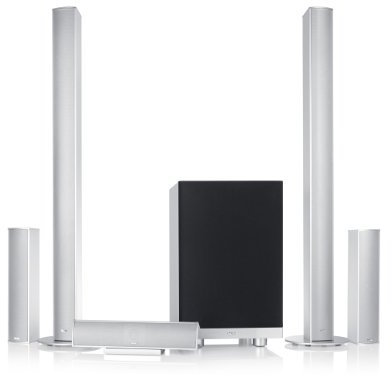 Teufel Columa 300 Mk2 5.1-Set M Silber - Gemischtes Doppel: große und kleine Säulen-Lautsprecher