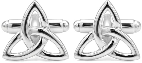 Alexander Castle 925 Sterling Silber Keltische Trinity-manschettenknöpfe für Männer – 15mm x 14mm Manschettenknöpfe mit Schmuck-geschenkbox