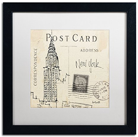 Markenzeichen Fine Art Postkarte Sketches I Artwork Anne Tavoletti in weiß matt und schwarz Rahmen, weiß, 16 by 16-Inch