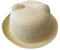 Butterme Chapeau de paille avec oreilles de chat mignon pour l'été, la plage, le soleil, le bord enroulable Derby pour bébé garçons et filles, beige, taille unique