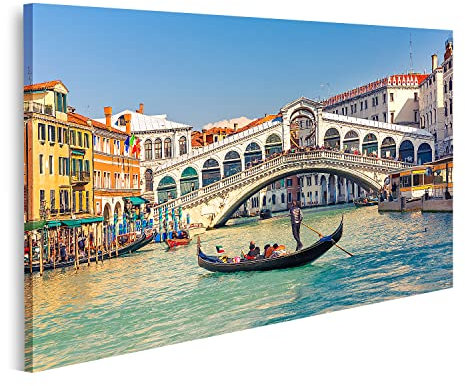 islandburner Bild auf Leinwand Gondola In Der Nähe Der Rialto Brücke In Venedig Italien Bilder Wandbilder Poster