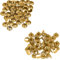 Trimming Shop 100 Teile Doppel Kappe Tubular Nieten für Bekleidung Reparatur Nieten - Gold, 10mm