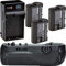 Battery Grip Kit for Nikon D850 Digital SLR Camera - Includes Qty 3 BM Premium EN-EL15 Batteries + Rapid AC/DC Battery Charger + MB-D18 Replacement Battery Grip