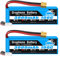 Yowoo 2 Pack Lipo Akku 3S 3000mAh 11.1V 100C RC Lipo Graphen Batterie mit XT60 Stecker für RC Flugzeug UAV Drohne FPV RC Hubschrauber RC Evader BX Auto RC LKW RC Truggy