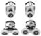 iiniim 4 Stück Duschkabine Rollen Ersatzteile Duschtür Rollen 23mm/25mm Riemenscheiben Schiebetür Rollen Duschtüre Glastürrolle Silber 23mm Einheitsgröße