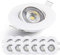 EMOS LED Einbaustrahler 230V, 5W / 450lm, 50° Schwenkbar, Kaltweiß 6500k (Tageslichtweiß) | Spot Flach 68mm Lochmaß | Set Mit 12 Stück 230V, Rund (Farbe Weiß)