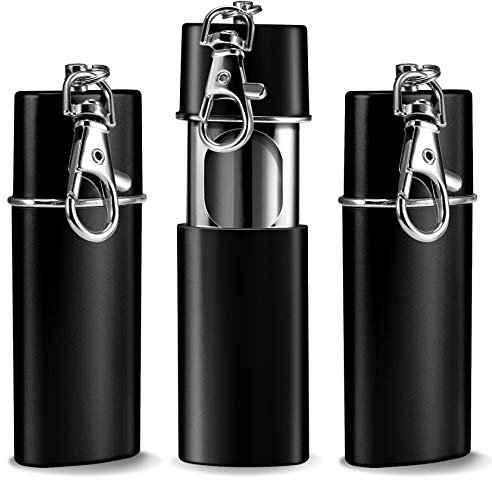 Yosemy Lot de 3 cendriers de poche anti-odeurs - Cendrier de voyage pour les déplacements - Cendrier à emporter (noir)