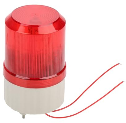 Aramox Warnleuchte 230V Warnleuchte, 220V LED-Warnleuchten Akustooptisches Alarmsystem Rotationslicht Not-LED-Blitz (rot)