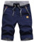 HCSS Kurze Hosen Herren Bermuda Shorts Herren Sommer Chino Shorts Baumwolle Gummizug mit Tasche(Navy Blau-3XL)