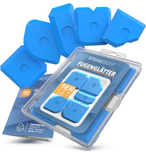 STONE REEF Set di strumenti di rimozione in silicone per fughe in silicone – Piastrelle per fughe in silicone estrattore fughe per bagno, kit di rimozione di fughe in silicone