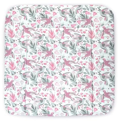 Balbina Wickelunterlage Wasserdicht Wickeltischauflage Wickelauflage baumwolle 60x70 cm Kolibri rosa