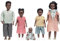 Lundby Puppenhaus Puppen für Puppenhaus Familie - Dunkelhäutige Puppenfamilie Billie - Puppenhaus Biegepuppen - Puppen Puppenhaus Zubehör - Biegepuppen Puppenhaus Figuren - Maßstab 1:18