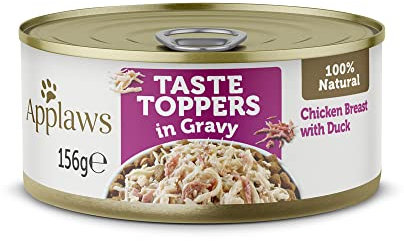 Applaws Premium Natürlich Nassfutter für Hunde, Adult Hühnerbrust mit Ente in Sauce 12 x 156g Dose