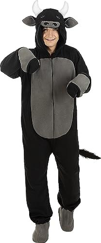 Funidelia | Disfraz de toro para hombre y mujer Animales - Disfraz para adultos y divertidos accesorios para Fiestas, Carnaval y Halloween - Talla S - M - Negro