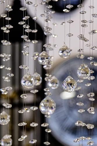 GlasArt Deko-Kette 'Crystal Dream' Feng Shui Kristalle Längen Auswahl 75cm-145cm (Länge 75cm)