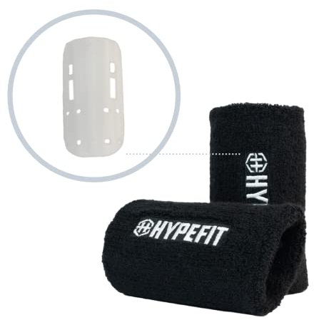 HYPEFIT Handgelenkschoner für Kettlebell-Training – Kettlebell-Training – idealer Schutz des Handgelenks und des Unterarms vor Stößen während des Trainings dank der robusten Platte. (Schwarz)