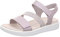 ECCO Women's Gruuv M Taupe Teardrop Sandal, Grey Rose Metallic, 3.5 UK
