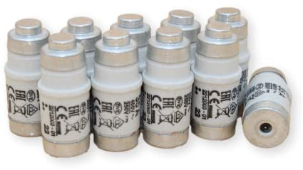 CusoTec Neozed Sicherungen 10er Pack 16A bis 63A D01 und D02 Schmelzeinsätze Schmelzsicherungen (25A)