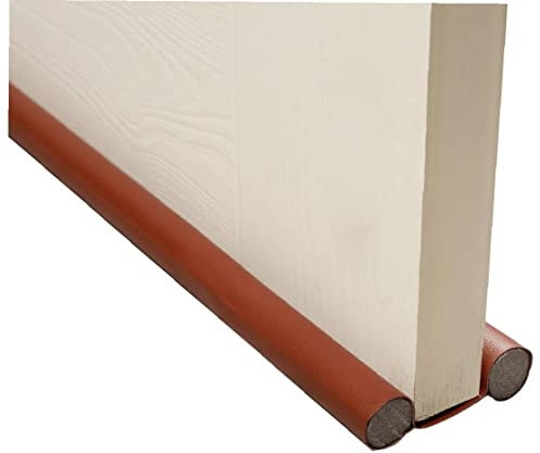 Fopytu Under Door Draft Stopper for Bottom of Door Sweep, Twin Under Door Sweeps, Bottom Weather Stripping, Door Soundproofing, Door Noise Blocker