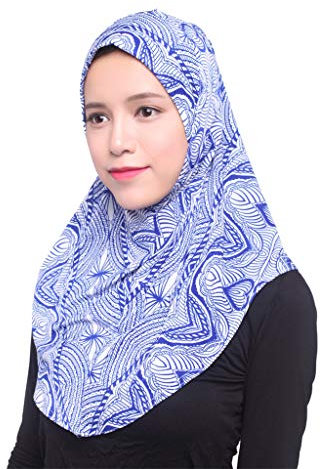 STKOOBQ Hijab Cap Frauen Hut Muslimische Innenabdeckung Voller Kopftuch Islamischer islamischer Schal Handschuhe für Frauen (Lila, Einheitsgröße)