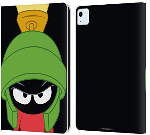 Head Case Designs Licenciado Oficialmente Looney Tunes Marvin The Martian Personajes Carcasa de Cuero Tipo Libro Compatible con Apple iPad Air 2020/2022