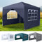 YRHome Pavillon Faltbar Pop Up Faltpavillon Pavillon 3x3m Wasserdicht Winterfest Stabil UV-Schutz Gartenpavillon mit 4 Seitenteilen und Fenstern Gartenzelt Partyzelt Höhe bis 2.6m, Anthrazit