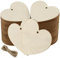 YIXNSW 60 Stück 10 x 10cm Holzherzen Holzherzen mit 10m Jute Schnur Holzherz Deko Groß Holzherzen mit Loch Geeignet für Hochzeit Party, Jubiläum, Basteln, Geschenkanhänger, Basteln