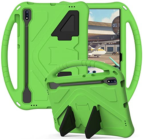 Custodia per tablet per Samsung Galaxy Tab S9 Plus/S8 Plus/S7 Plus/S7 FE 12,4 pollici per bambini – Durevole e leggera EVA antiurto con manico protettivo per Galaxy Tab SM-T730/X810/T970/X800