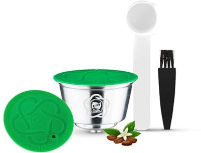 Dolce Gusto - Cápsulas reutilizables de acero inoxidable y metal recargable, filtro de cápsula de café, compatible con máquinas Dolce Gusto Piccolo y Genio S